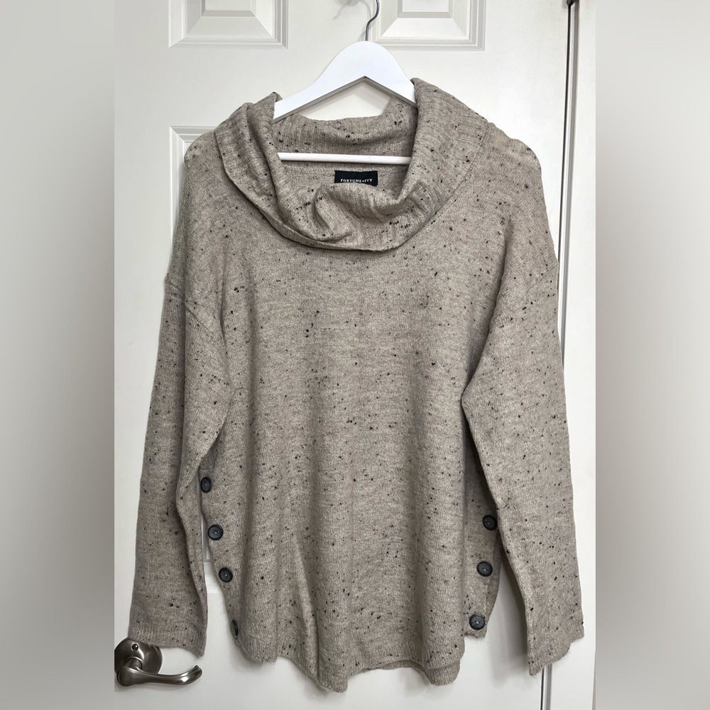 Fortune + Ivy Reagan Cowl Neck Sweater NWOT